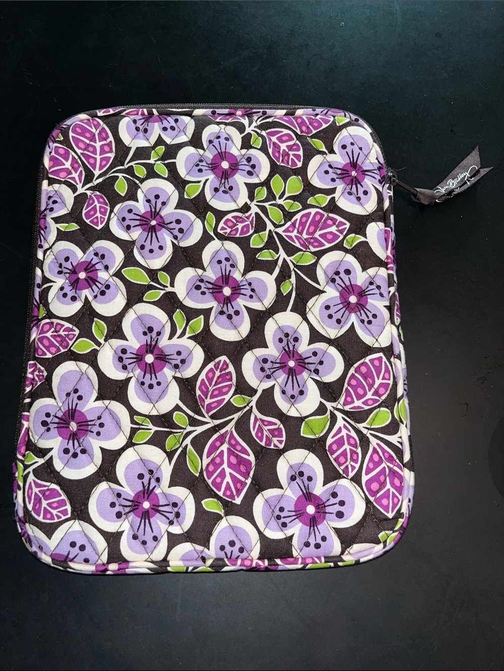 Vera Bradley Purple\Brown Floral Quilted Tablet Sleeve
